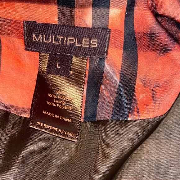 Stylish Orange Plaid women’s windbreaker Jacket - Picture 3 of 4